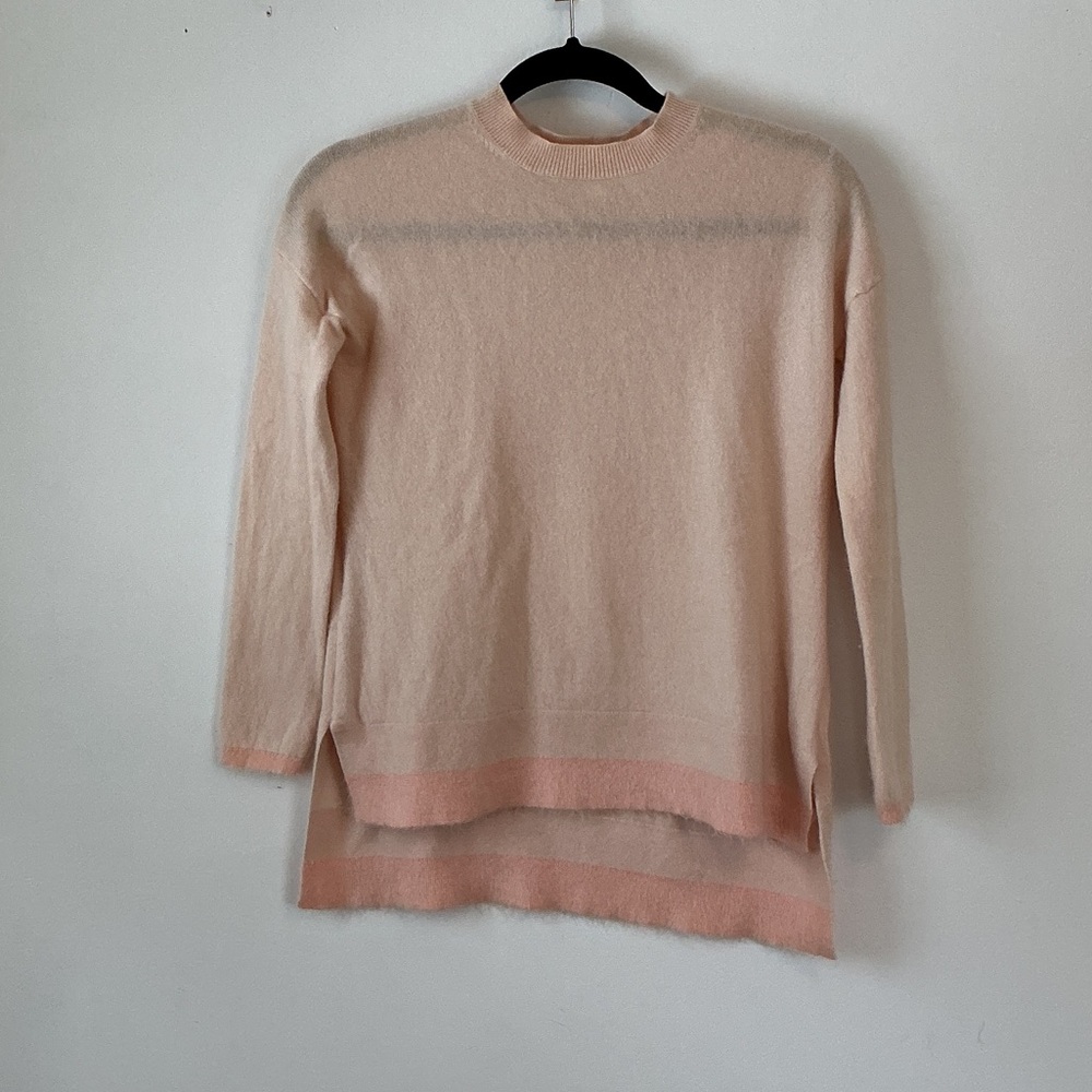 10 Crosby Derek Lam Blush Cashmere Crew Neck Sweater